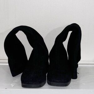 Suede-like Black Women's Boots